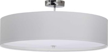 Rrp £110 Boxed Andrea Ceiling Light With White Fabric Shade