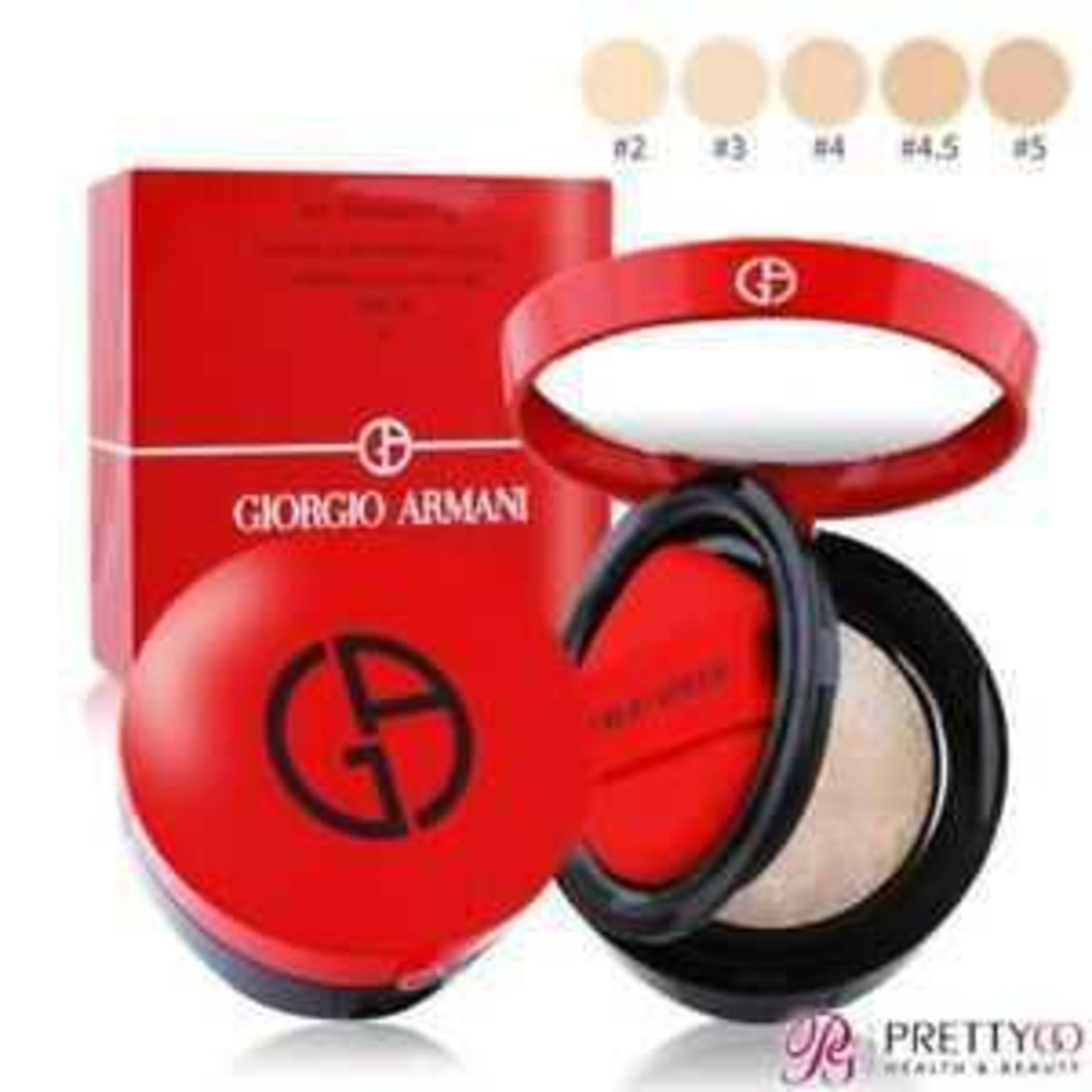 Rrp £200 Lot To Contain 3 Boxed Giorgio Armani Essence-In-Foundation With Touch Up Cushion Spf23
