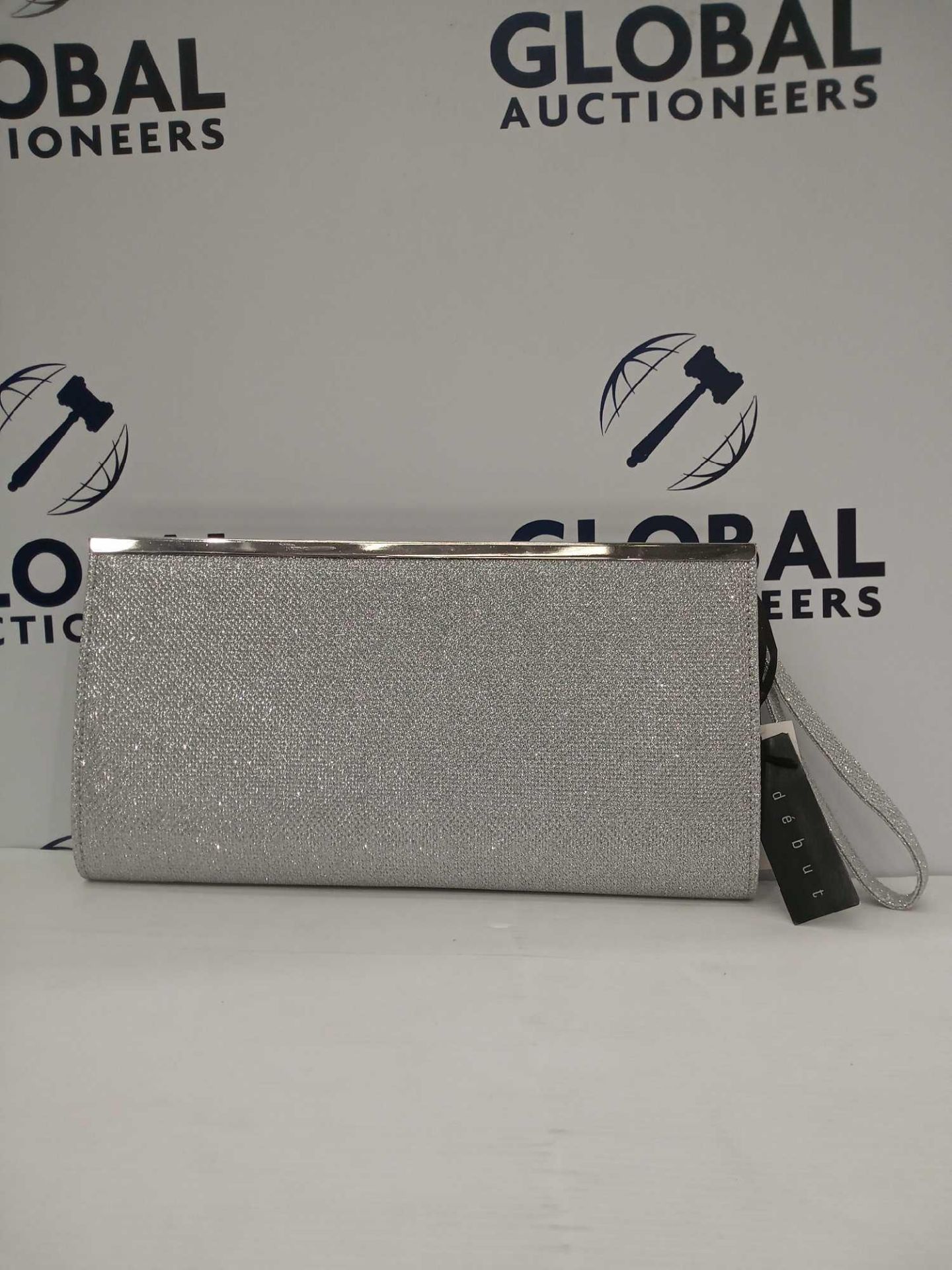 Combined Rrp £60 Brand New Debenhams Designer Ladies Silver Sparkle Clutch Bags - Image 2 of 2