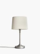 Rrp £45 Box John Lewis Isabel Touch Lamp 3-Stage Pewter Finish Linen Shade