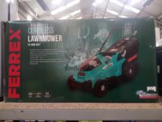 Rrp £70 Boxed Ferrex 40V Li-Ion Cordless Lawnmower