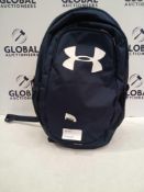 Rrp £50 Brand New Under Armour Storm Scrimmage Unisex Navy Blue Water Repellent Backpack
