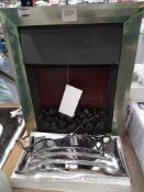 Rrp £155 Unboxed Mayfair 2Kw Inset Electric Fire In Chrome