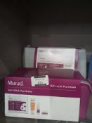 Rrp £60 Lot To Contain Two Brand New Murad Beautec Gift Sets To Include Hydro Glow Aqua Peel And Age