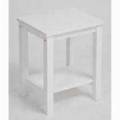 Rrp £80 Boxed Slughorn White Bedstand