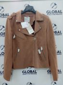 Rrp £90 Lot To Contain 3 Assorted Bagged Womens Leather Biker Jackets