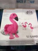 Combined Rrp £60 Lot To Contain Sausage Dog Door Stop And The Knitty Critters Flo Flamingo