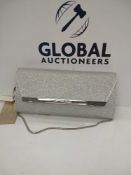 Combined Rrp £60 Brand New Debenhams Designer Ladies Silver Sparkle Clutch Bags