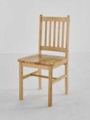 RRP £100 Boxed Set Of 2 Malay Wooden Natural Chairs(18994)(Appraisals Available Upon Request) (