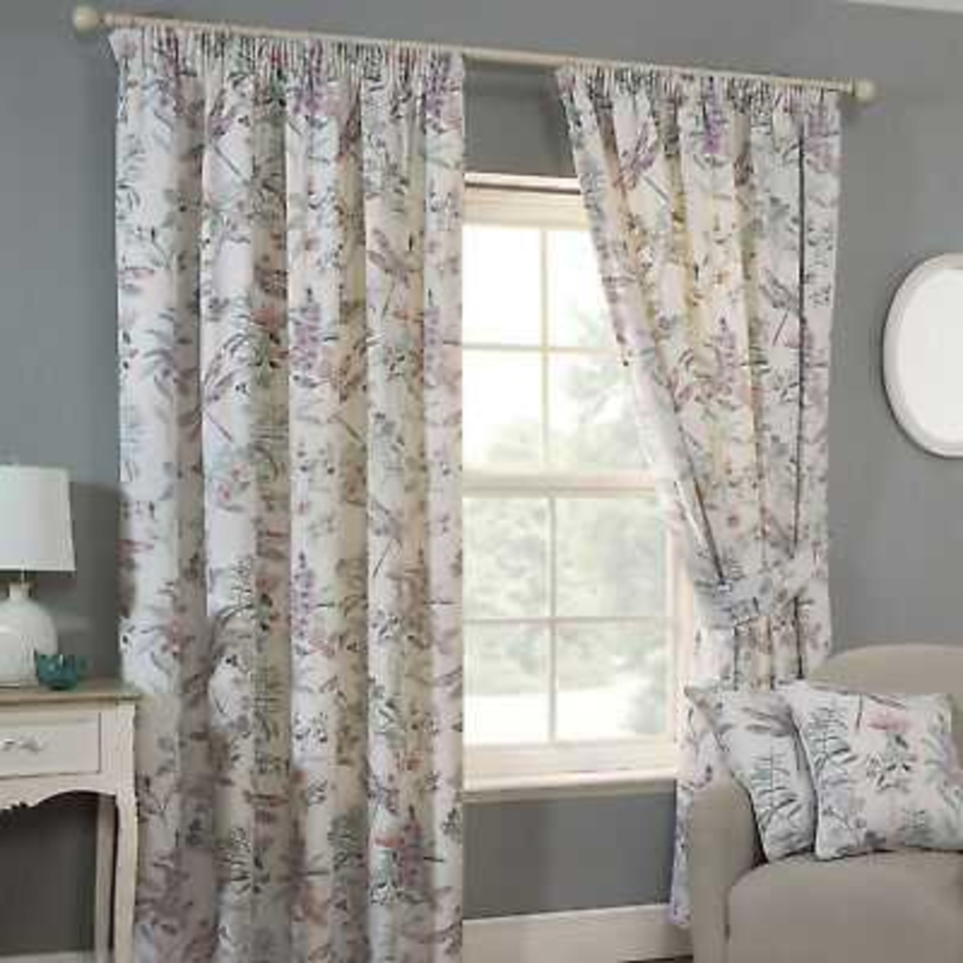 Rrp £50 Bagged Pairs Of 117X229 & 168X183Cm Sundour Fully Lined Curtains