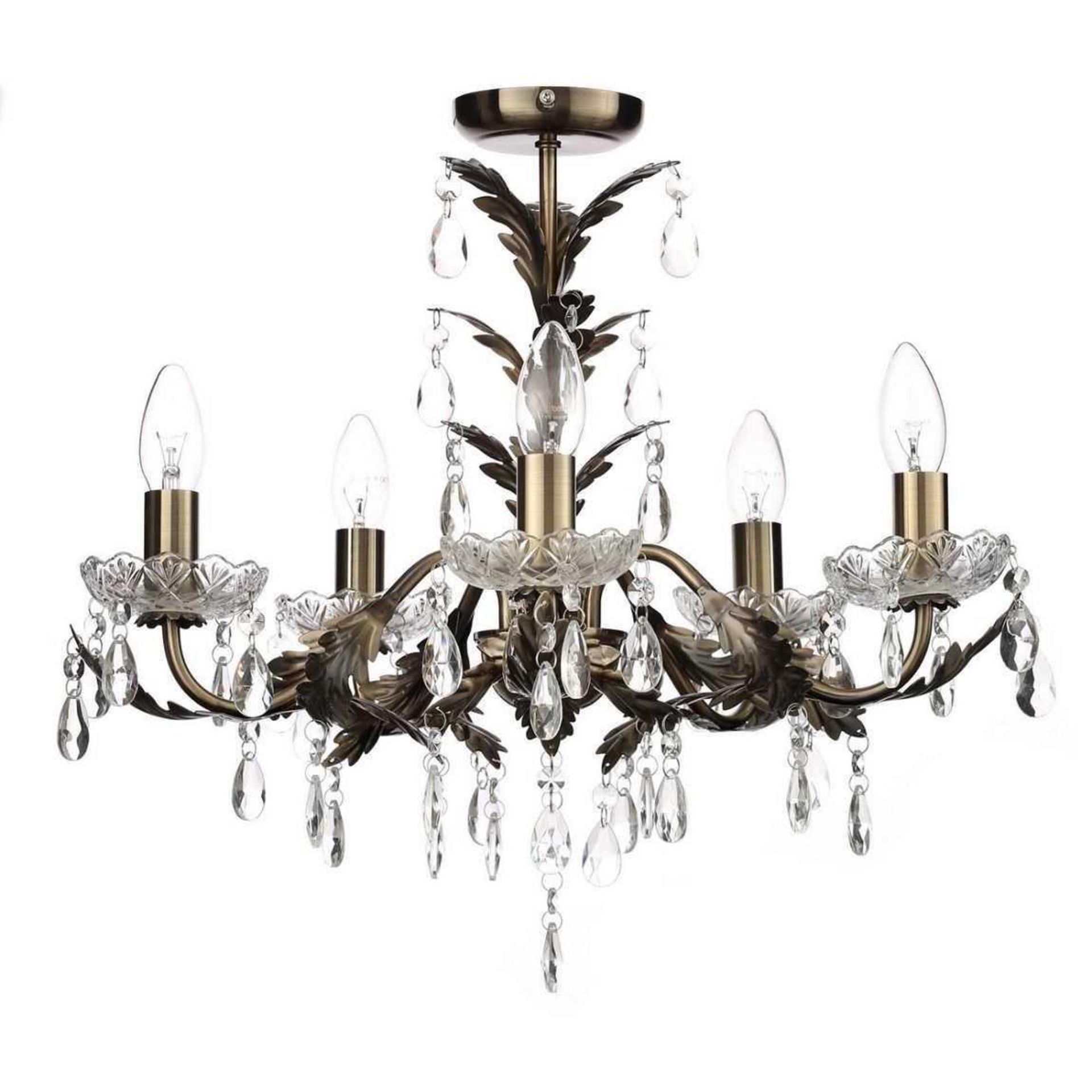 Rrp £120 Boxed Debenhams Home Collection Paisley Flush Chandelier