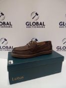 Rrp £55 Boxed Pair Of Lotus Size Uk8 Dawson Brown Leather Mens Shoes