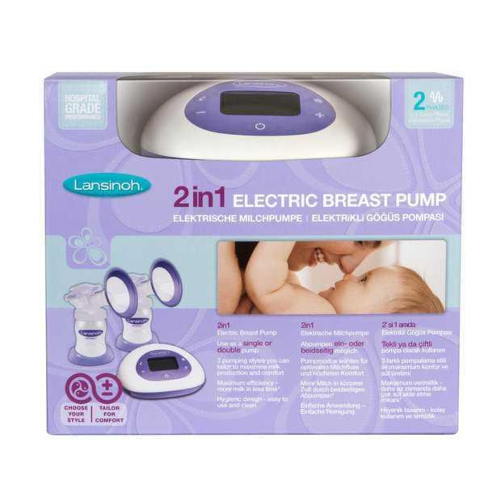 Rrp £160 Boxed Lansinoh 2In1 Electric Breast Pump