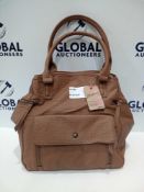 Rrp £40 Women'S Tan Leather Juniper Washed Shopper Bags