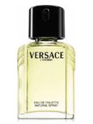 Rrp £40 Unbox Bottle Of Versace Homme Edt Spray 100Ml Ex Display