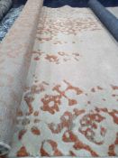 Rrp £150 Large Designer 200X290Cm Dirty Cream And Orange Rug