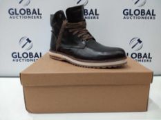 Rrp £60 Boxed Debenhams Designer Men Genuine Leather Fashion Boots Size Uk 11