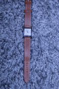 Rrp £2240 Hermes H Brown/Silver Stainless Steel Epsom Leather Brown Dial Luxury Watch. Bracelet