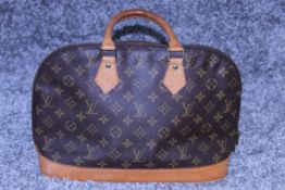 RRP £1,600 Louis Vuitton Alma Handbag, Brown Monogram Coated Canvas, 29x23x15cm (Production Code