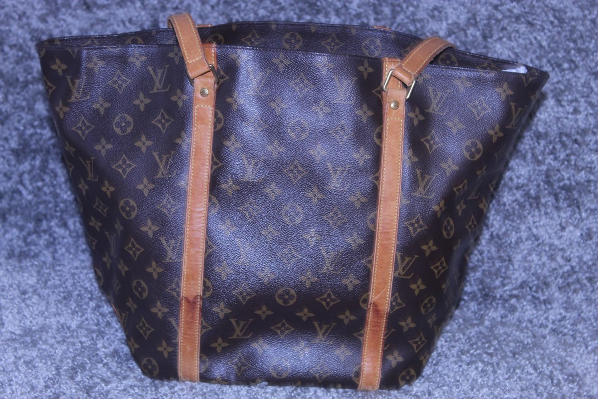 RRP £1,020 Louis Vuitton Sac Shopping Shoulder Bag, Brown Monogram Coated Canvas 25.5x34x14cm (