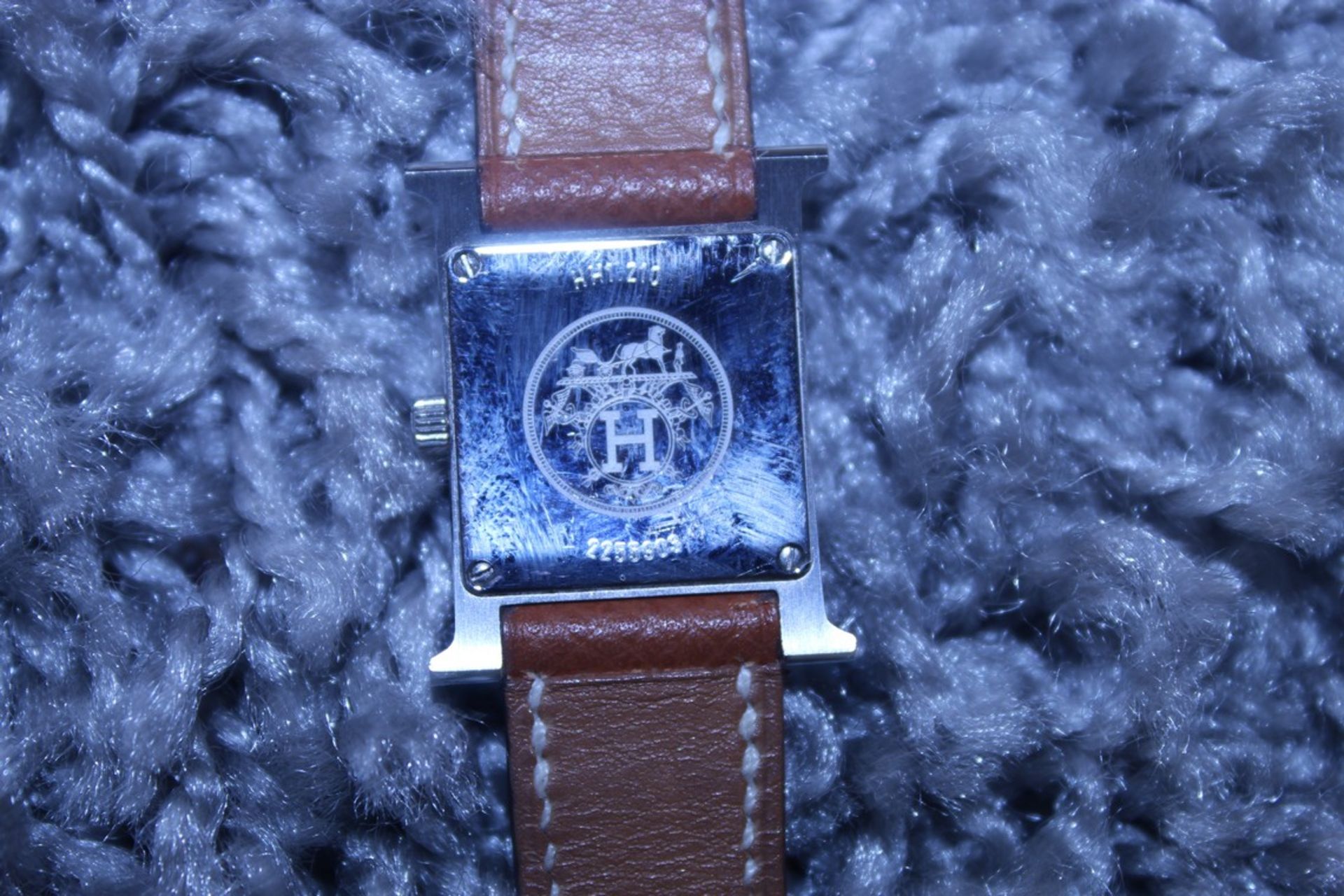 Rrp £2240 Hermes H Brown/Silver Stainless Steel Epsom Leather Brown Dial Luxury Watch. Bracelet - Image 4 of 5