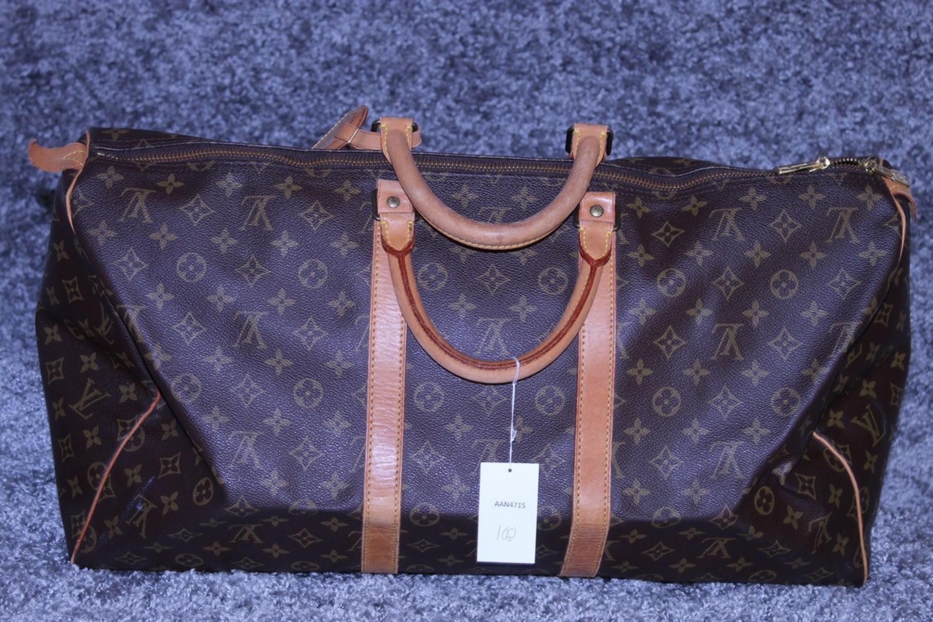 Rrp £1,780 Louis Vuitton Keepall 55 Travel Bag, Brown Monogram Canvas, Vachetta Handles, 55X28X25Cm,