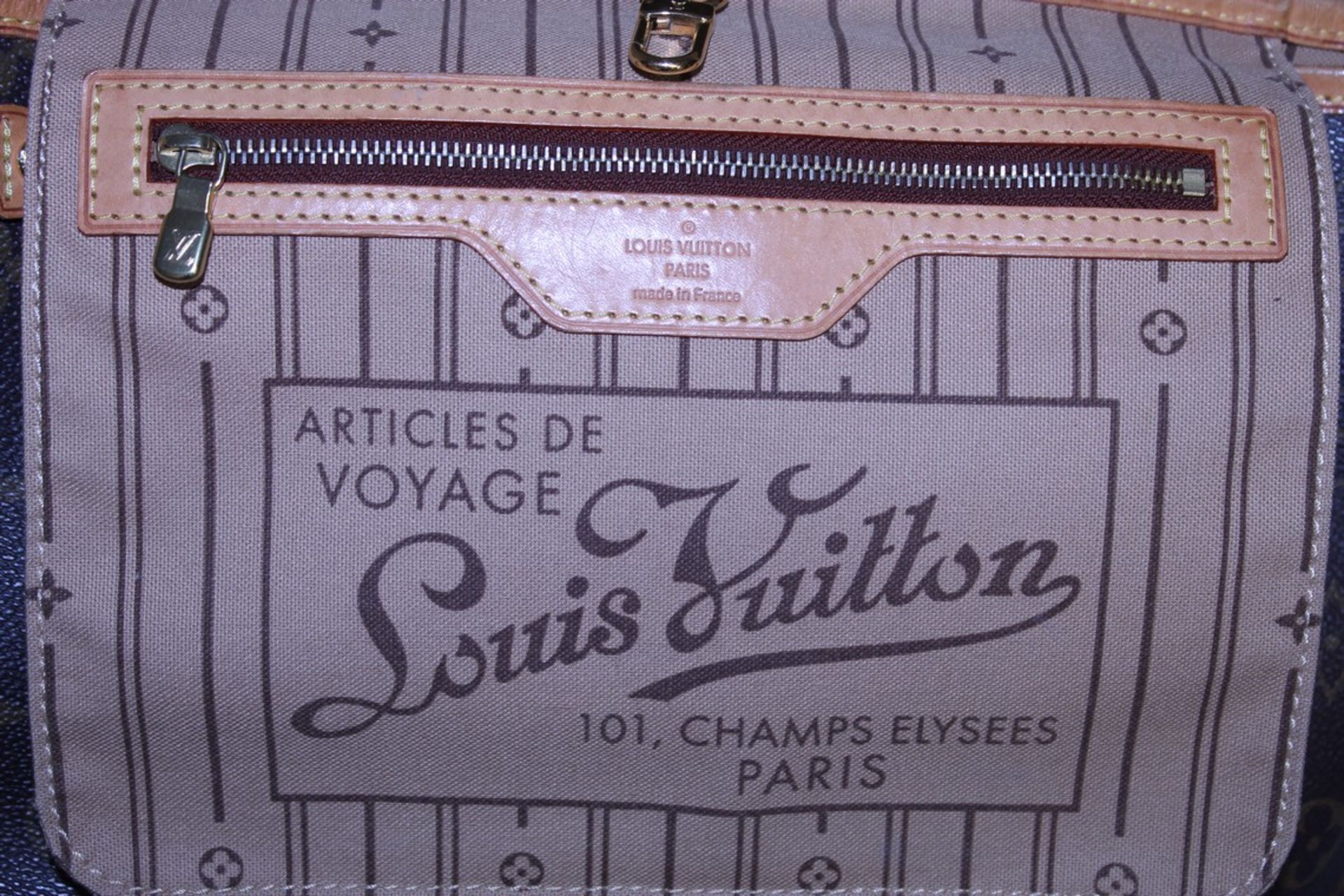 Rrp £1,500 Louis Vuitton Neverfull Shoulder Bag, Brown Coated Monogram Canvas, 29X22X13Cm, ( - Image 3 of 4
