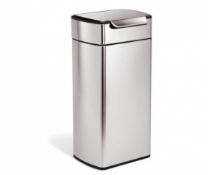 Rrp £100 Boxed Simplehuman 30L Stainless Steel Smart Touch Bin