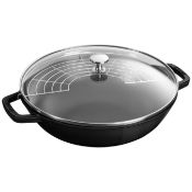 Rrp £190 Boxed Staub Enameled Cast Iron Perfect Pan With Lid