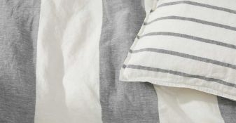 RRP £99 Linen/Stripe Duvet Cover