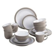 Rrp £50 Boxed 16-Piece Camden Dinner Set In Taupe