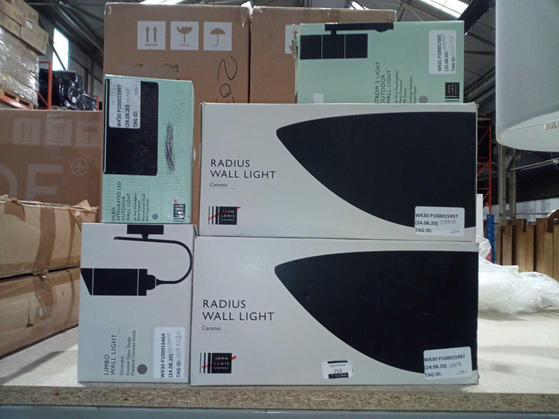 Rrp £210 Lot To Contain 5 Boxed Assorted John Lewis And Partners Lighting Items To Include Radius Wa