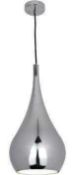 Rrp £100 Boxed Nave Metal Silver Droplets Ceiling Light