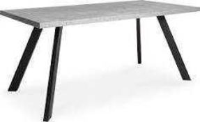 Rrp £200 Boxed Hurley Rectangular Concrete Effect Dining Table