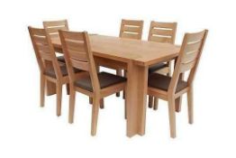 Rrp £699, Sourced From Harveys Furniture, Boxed Brand New Claremount Natural Dining Table (Chairs No