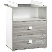 Rrp £300 Boxed Baby Price Smile Chene 2 Tier Baby Changing Unit