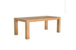Rrp £699, Sourced From Harveys Furniture, Boxed Brand New Lindos Large Oak Dining Table