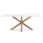 Rrp £1730 Boxed Metro Lane Chaumont Solid Wood Dining Table