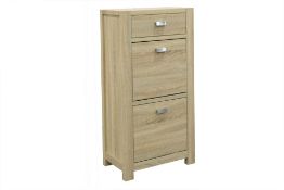 Rrp £280 Boxed Brand New Cleves Brown Shoe Cabinet