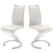 Rrp £210 Boxed Set Of 2 60X45X100Cm Summer White Chairs