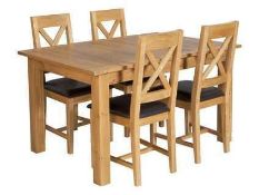 Rrp £599 Sourced From Harvey'S Furniture Boxed Keswick Extending Dining Table (Chair'S Not Included)