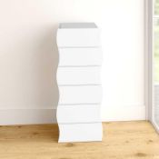 Rrp £310 Boxed Zip Code Design Colbie 6 Drawer Chest Of Drawers