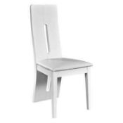 Rrp £200 Boxed Chaise Lloyd Set Of Two Luxury White Dining Chairs