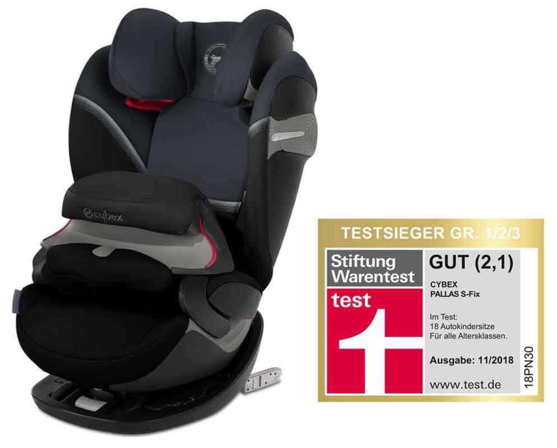 Rrp £260 Boxed Cybex Gold Pallas S-Fix Children'S Safety Car Seat For Ages 9 Months Up To 12 Years