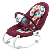 Rrp £45 Boxed Lobo 2 Baby Bouncer In Maroon Red