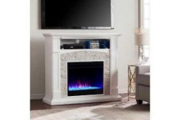 Rrp £430 Boxed Lombarda Media Fireplace