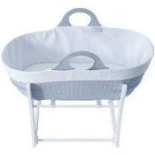 Rrp £70 Boxed Tommee Tippee Moses Basket With Stand And Mattress