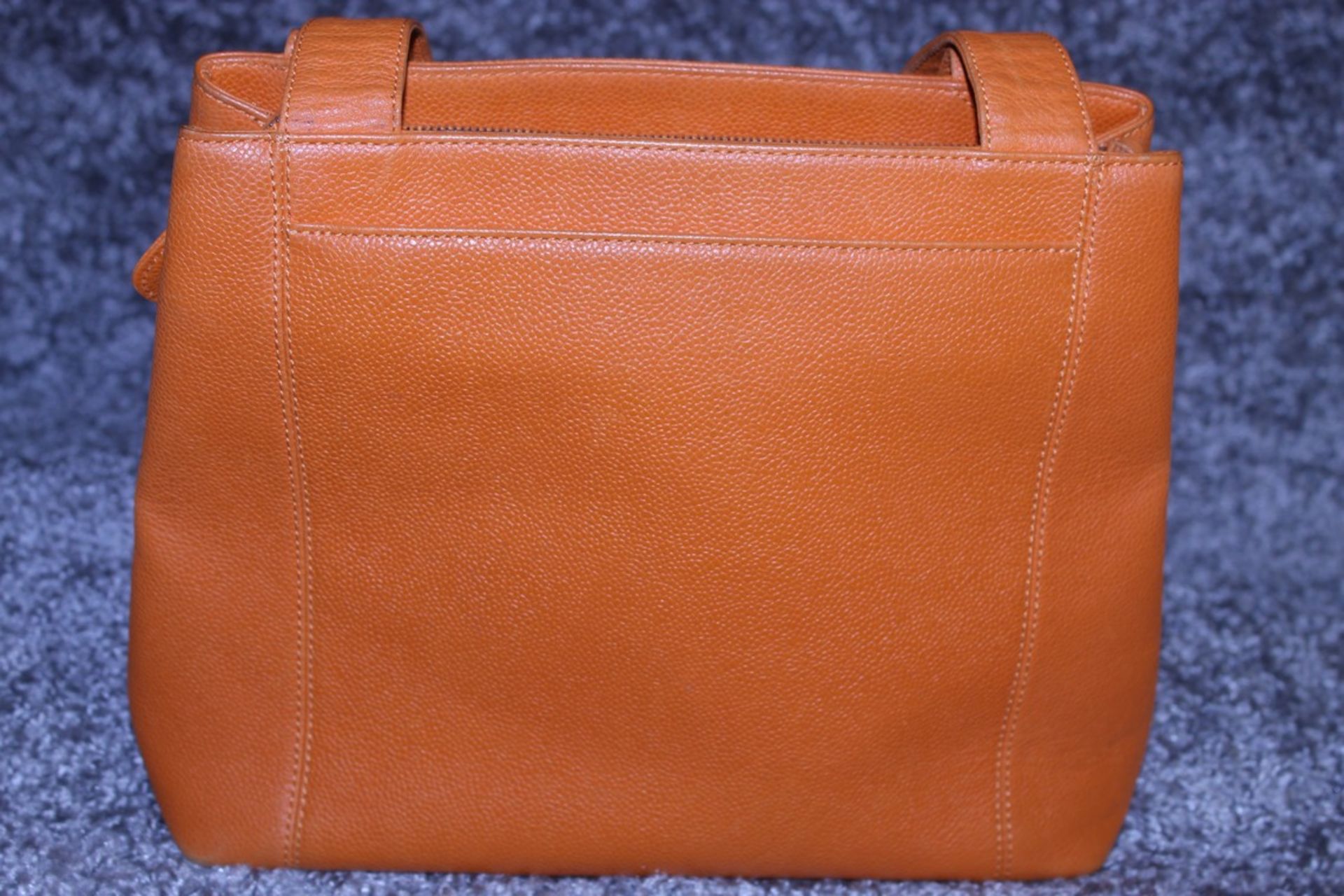 RRP £3,500 Chanel Orange Calf Leather Handbag, Caviar Leather, Orange Leather Straps, 29X25X12Cm ( - Image 5 of 6