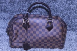 RRP £1,830 Louis Vuitton Duomo Shoulder Bag, Brown Coated Demier Ebene Canvas, 32x22x15cm (