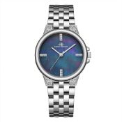 RRP £385 Ladies Henry Bridges Harrington Steel Blue Watch With Alloy Strap